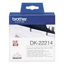 Brother DK22214 DK-22214 - 12mm x 30.48m - Continuous Length - White Paper Tape