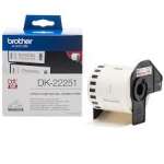 1 x Genuine Brother DK-22251 Black/Red on White Paper Tape Roll - 62mm x 15.24m - Continuous Length
