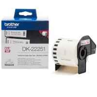Brother DK-22251 DK22251 Black/Red on White Paper Tape
