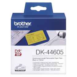 Brother DK44605 DK-44605 - 62mm x 30.48m - Continuous Length - Yellow Removable Paper Tape