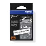 1 x Genuine Brother HSe-251E 21.0mm Black on White Heat Shrink Tube  Tape 1.5 metres