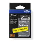 1 x Genuine Brother HSe-611E 5.2mm Black on Yellow Heat Shrink Tube  Tape 1.5 metres