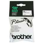 1 x Genuine Brother M-K221 9mm Black on White Plastic M Tape 8 metres