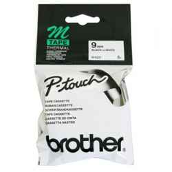 Brother P-Touch MK221 M-K221 9mm Black on White Tape