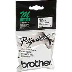 Brother P-Touch MK231 M-K231 12mm Black on White Tape