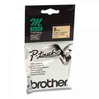 1 x Genuine Brother M-K621 9mm Black on Yellow Plastic M Tape 8 metres