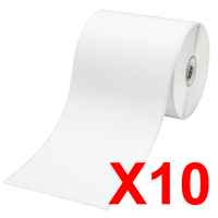 10 x Genuine Brother RD-S01C2 Label Tape - 102mm x 42.8m - Continuous (3 rolls per Box)