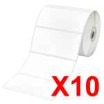 10 x Genuine Brother RD-S03C1 Label Roll - 102mm x 51mm - 810 Labels (3 rolls per Box)