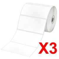 3 x Genuine Brother RD-S03C1 Label Roll - 102mm x 51mm - 810 Labels (3 rolls per Box)