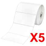 5 x Genuine Brother RD-S03C1 Label Roll - 102mm x 51mm - 810 Labels (3 rolls per Box)