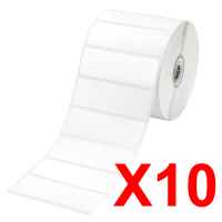 10 x Genuine Brother RD-S04C1 Label Roll - 76mm x 25mm - 1500 Labels (3 rolls per Box)