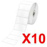 10 x Genuine Brother RD-S05C1 Label Roll - 51mm x 25mm - 1500 Labels (3 rolls per Box)