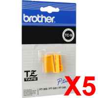 5 x Genuine Brother TC-9 Tape Cutter