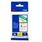 1 x Genuine Brother TZe-111 6mm Black on Clear Laminated Tape 8 metres