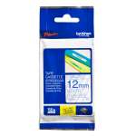 1 x Genuine Brother TZe-133 12mm Blue on Clear Laminated Tape 8 metres