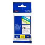 1 x Genuine Brother TZe-161 36mm Black on Clear Laminated Tape 8 metres