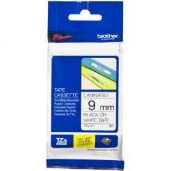 Brother P-Touch TZ221 TZe-221 9mm Black on White Laminated Tape