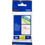 1 x Genuine Brother TZe-242 18mm Red on White Laminated Tape 8 metres