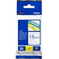 1 x Genuine Brother TZe-243 18mm Blue on White Laminated Tape 8 metres