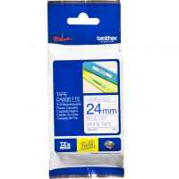1 x Genuine Brother TZe-253 24mm Blue on White Laminated Tape 8 metres