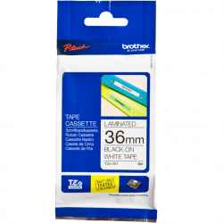 Brother P-Touch TZ261 TZe-261 36mm Black on White Laminated Tape