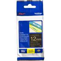 1 x Genuine Brother TZe-334 12mm Gold on Black Laminated Tape 8 metres
