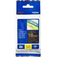 1 x Genuine Brother TZe-344 18mm Gold on Black Laminated Tape 8 metres