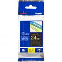 1 x Genuine Brother TZe-354 24mm Gold on Black Laminated Tape 8 metres