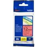 1 x Genuine Brother TZe-431 12mm Black on Red Laminated Tape 8 metres