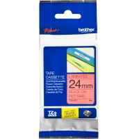 1 x Genuine Brother TZe-451 24mm Black on Red Laminated Tape 8 metres