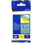 1 x Genuine Brother TZe-521 9mm Black on Blue Laminated Tape 8 metres