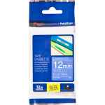 1 x Genuine Brother TZe-535 12mm White on Blue Laminated Tape 8 metres
