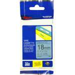 1 x Genuine Brother TZe-541 18mm Black on Blue Laminated Tape 8 metres