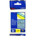 1 x Genuine Brother TZe-551 24mm Black on Blue Laminated Tape 8 metres