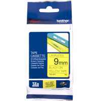 1 x Genuine Brother TZe-621 9mm Black on Yellow Laminated Tape 8 metres
