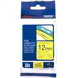 Brother P-Touch TZ631 TZe-631 12mm Black on Yellow Laminated Tape