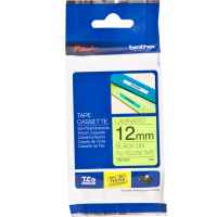 1 x Genuine Brother TZe-C31 12mm Black on Fluro Yellow Laminated Tape 5 metres