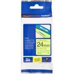 1 x Genuine Brother TZe-C51 24mm Black on Fluro Yellow Laminated Tape 5 metres