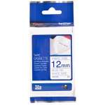 1 x Genuine Brother TZe-FA3 12mm Blue on White Fabric Non Laminated Tape 3 metres