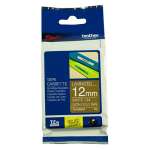 1 x Genuine Brother TZe-MQ835 12mm White on Satin Gold Laminated Deco Tape 5 metres