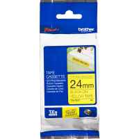 1 x Genuine Brother TZe-S651 24mm Black on Yellow Strong Adhesive Laminated Tape 8 metres