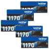 5 x Genuine Brother TN-1170 Toner Cartridge