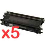 5 x Compatible Brother TN-155BK Black Toner Cartridge