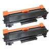 2 x Compatible Brother TN-2450 Toner Cartridge High Yield - With CHIP