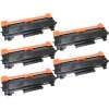 5 x Compatible Brother TN-2450 Toner Cartridge High Yield - With CHIP