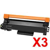 3 x Compatible Brother TN-2530XL Toner Cartridge High Yield