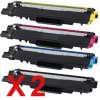 2 Lots of 4 Pack Compatible Brother TN-253 & TN-257 Toner Cartridge Set