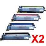 2 Lots of 4 Pack Compatible Brother TN-258XL Toner Cartridge Set High Yield