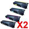 2 Lots of 4 Pack Compatible Brother TN-346 Toner Cartridge Set High Yield