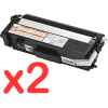 2 x Compatible Brother TN-348BK Black Toner Cartridge High Yield